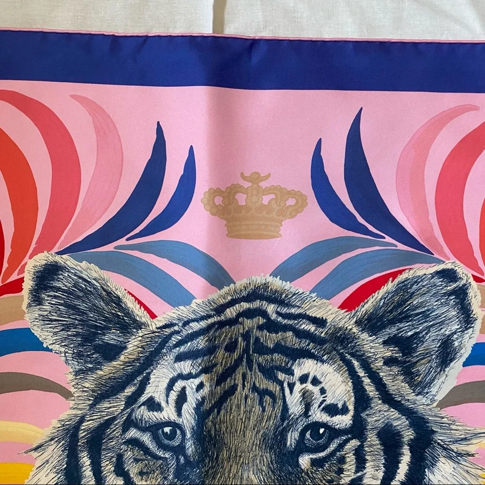 Hermes Tigre Royal double face scarf 90